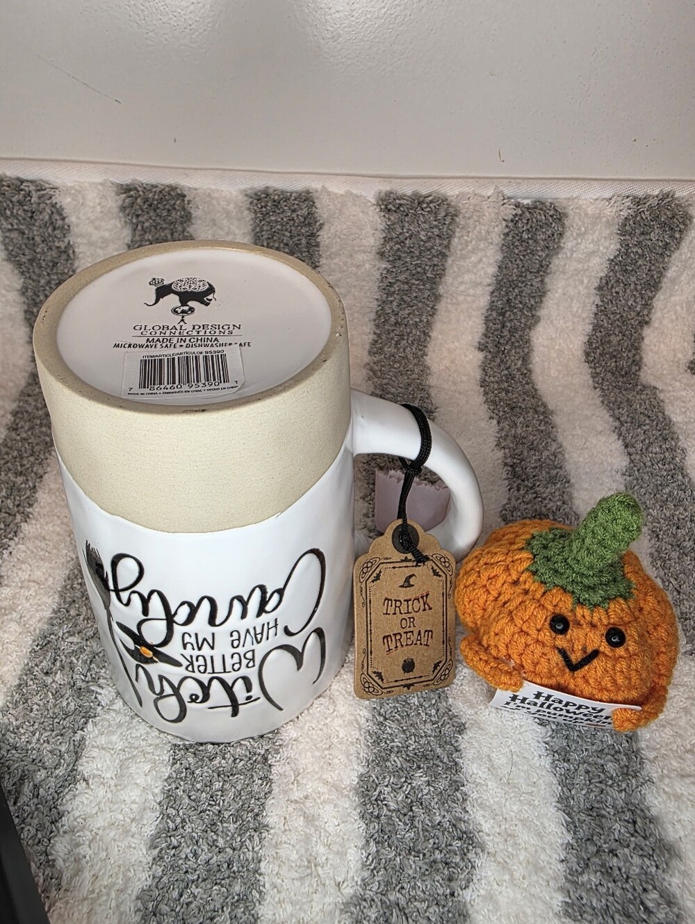 NWT Ceramic Mug "Witch Better Have My Candy" & Emotional Support Pumpkin - Picture 4 of 5